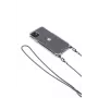 Evelatus Apple iPhone 11 Pro Max Silikoninis Skaidrus su Kaklo Dirželiu TPU Juostele Kosminė Pilka