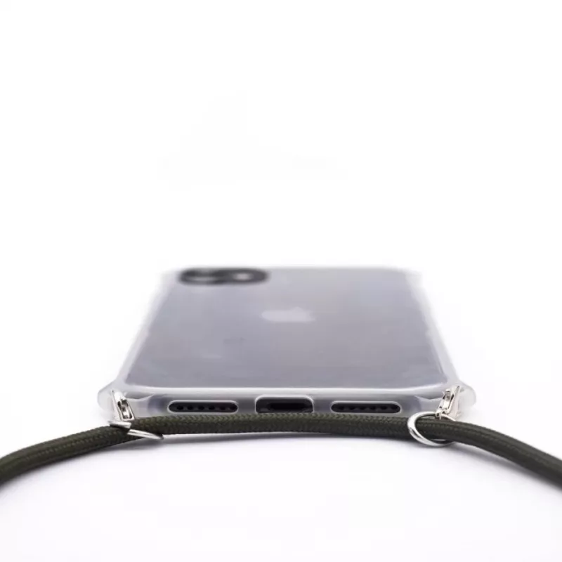 Evelatus Apple iPhone 11 Silikoninis Skaidrus Dėklas su Kaklo Dirželiu TPU Juosta Skaidrus