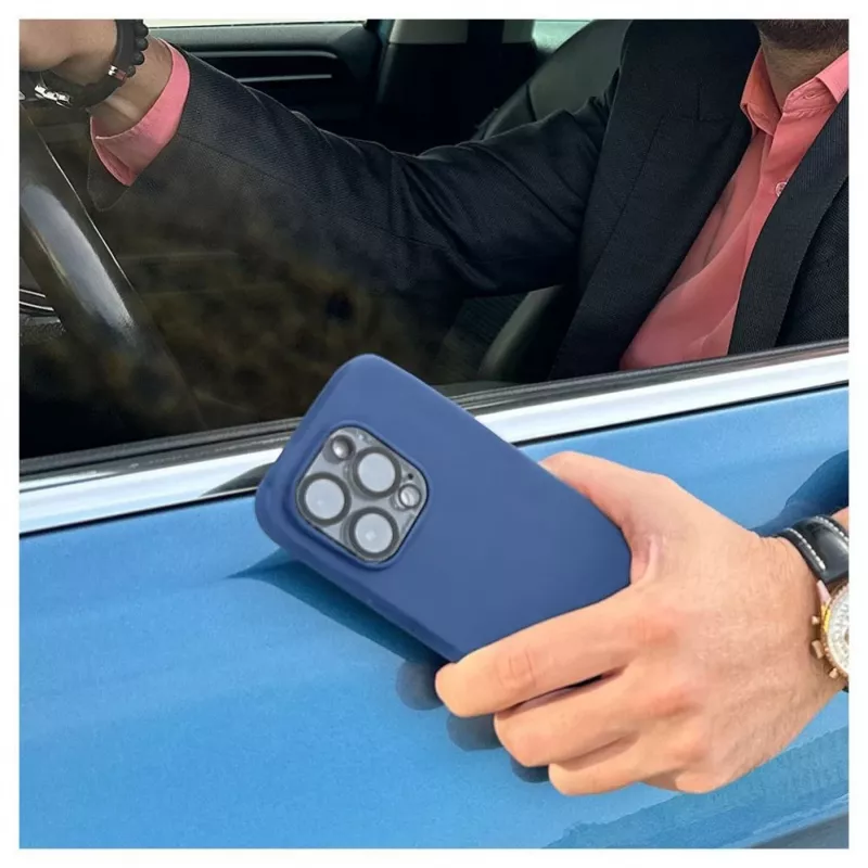 Evelatus Apple iPhone 14 Pro Premium MagSafe minkšto prisilietimo silikoninis dėklas Midnayt Blue