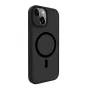 Evelatus Apple iPhone 15 hibridinis dėklas su MagSafe PC+TPU juodos spalvos