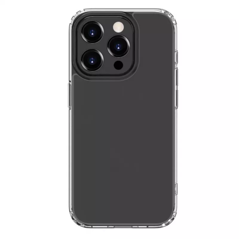Evelatus Apple iPhone 15 Pro karinės klasės smūgiams atsparus silikoninis dėklas TPU permatomas
