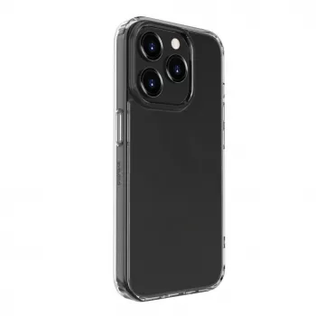 Evelatus Apple iPhone 15 Pro karinės klasės smūgiams atsparus silikoninis dėklas TPU permatomas