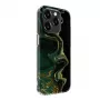 Evelatus Apple iPhone 15 Pro PC dėklas su individualiu marmuro raštu tamsiai žalias
