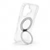Evelatus Apple iPhone 17 hibridinis dėklas su MagSafe PC+TPU 360 metaliniu stoveliu, permatomas