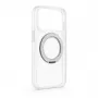 Evelatus Apple iPhone 17 Pro hibridinis dėklas su MagSafe PC+TPU 360° metaliniu stovu, permatomas