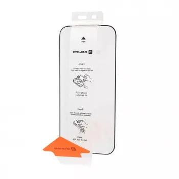 Evelatus Apple iPhone 18 Pro Max Flip Glass Magic Easy Install ekrano apsauga - juoda (urmu)