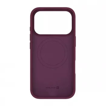Evelatus Apple iPhone 18 Pro Max Premium MagSafe minkšto prisilietimo silikoninis dėklas bordo spalvos