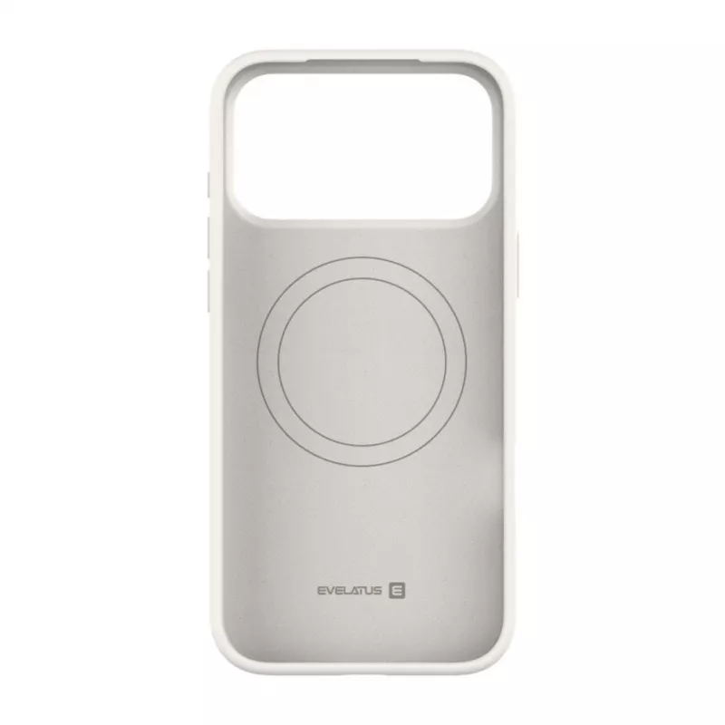 Evelatus Apple iPhone 18 Pro Max Premium MagSafe minkšto prisilietimo silikoninis dėklas sidabrinis