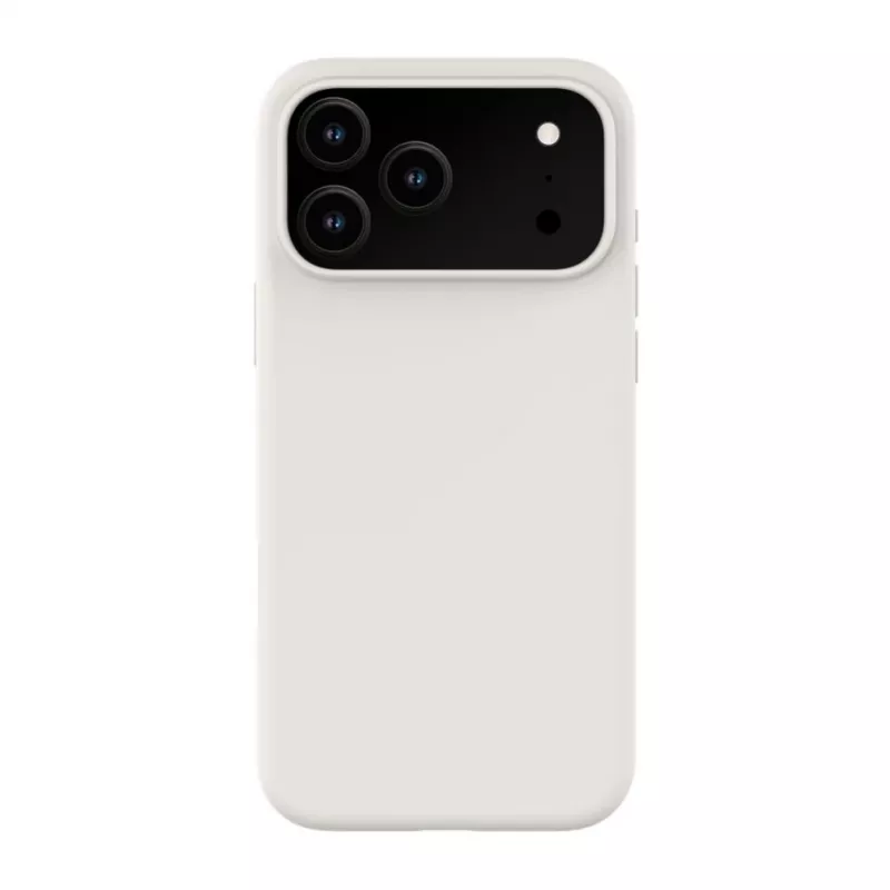 Evelatus Apple iPhone 18 Pro Max Premium MagSafe minkšto prisilietimo silikoninis dėklas sidabrinis