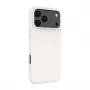 Evelatus Apple iPhone 18 Pro Max Premium MagSafe minkšto prisilietimo silikoninis dėklas sidabrinis