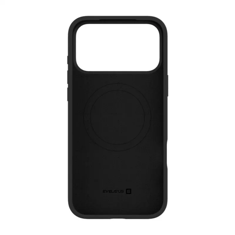 Evelatus Apple iPhone 18 Pro Premium MagSafe minkšto prisilietimo silikoninis dėklas juodas