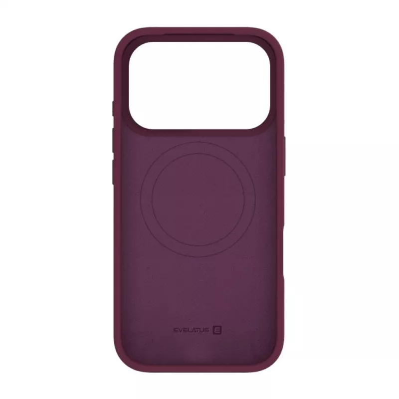 Evelatus Apple iPhone 18 Pro Premium MagSafe minkšto prisilietimo silikoninis dėklas bordo spalvos