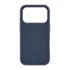 Evelatus Apple iPhone 18 Pro Premium MagSafe minkšto prisilietimo silikoninis dėklas tamsiai mėlynas