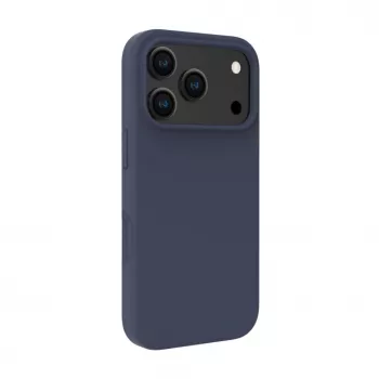 Evelatus Apple iPhone 18 Pro Premium MagSafe minkšto prisilietimo silikoninis dėklas tamsiai mėlynas