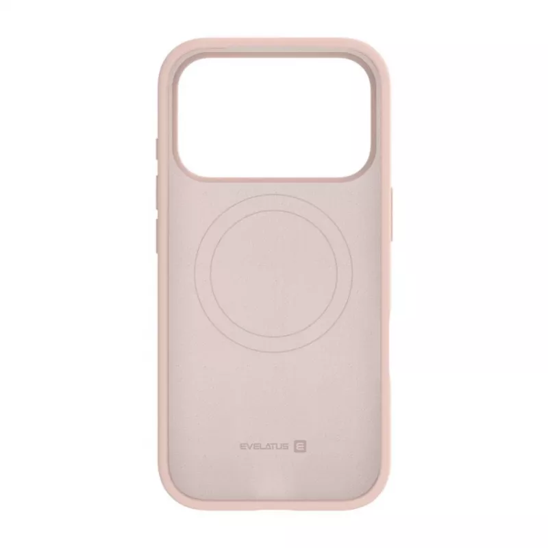 Evelatus Apple iPhone 18 Pro Premium MagSafe minkšto prisilietimo silikoninis dėklas Pink Sand