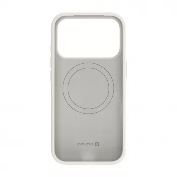 Evelatus Apple iPhone 18 Pro Premium MagSafe minkšto prisilietimo silikoninis dėklas sidabrinis