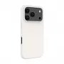 Evelatus Apple iPhone 18 Pro Premium MagSafe minkšto prisilietimo silikoninis dėklas sidabrinis