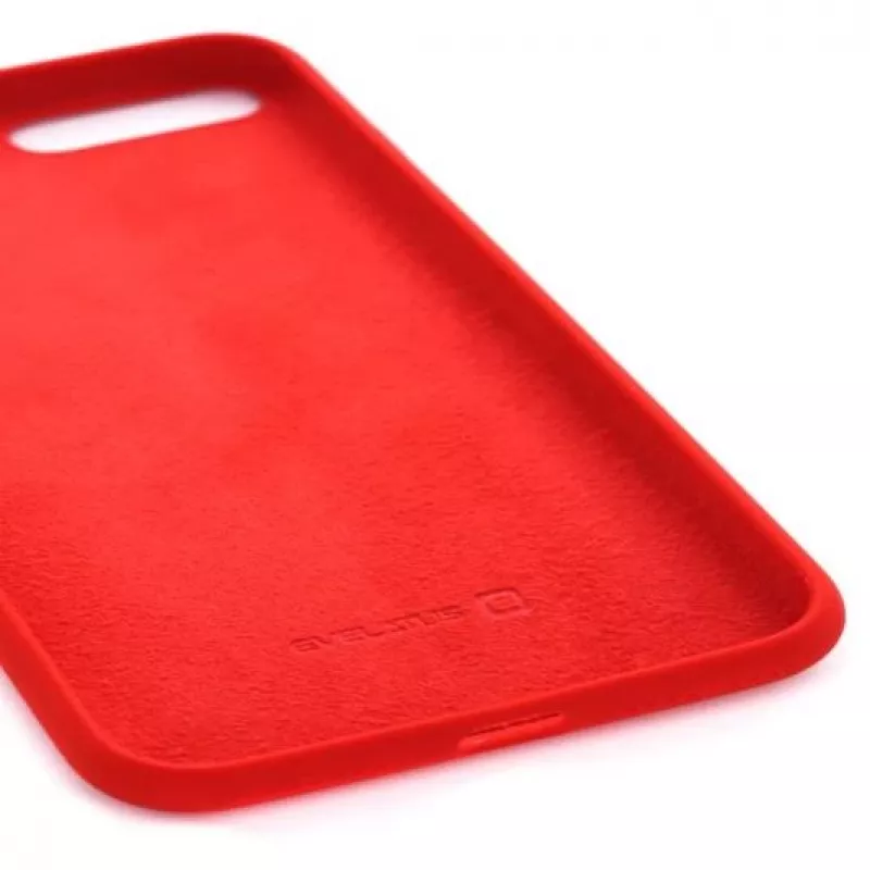 Evelatus Apple iPhone 7 Plus/8 Plus Premium minkšto prisilietimo silikoninis dėklas raudonas