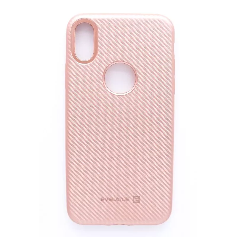 Evelatus Apple iPhone X Carbon Pink Back Cover