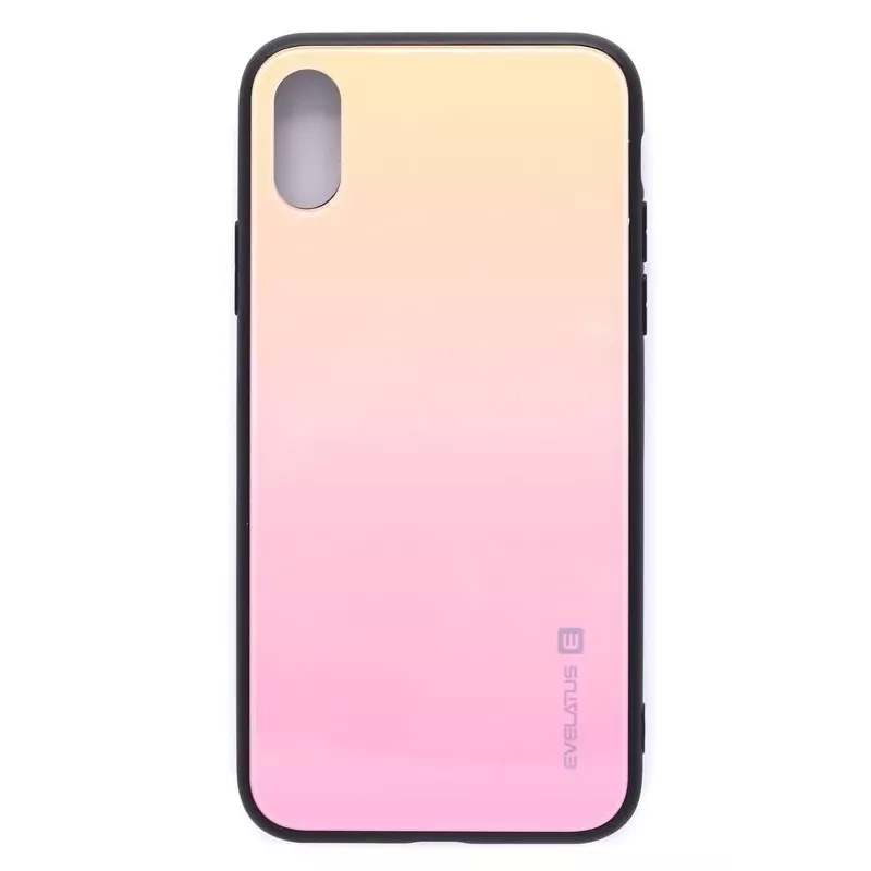 Evelatus Apple iPhone X/Xs Gradient Glass Case 1 Mild Melon