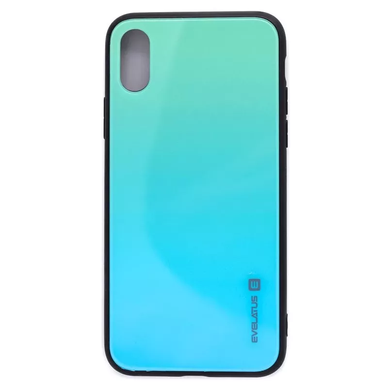 Evelatus Apple iPhone X/Xs Gradient Glass Case 6 Lagoon