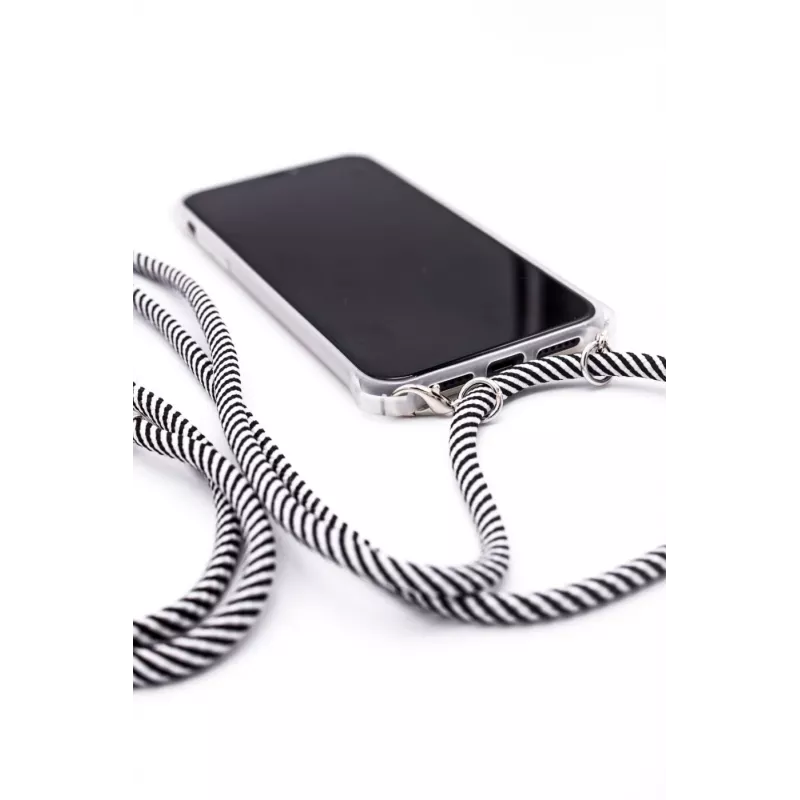 Evelatus Apple iPhone X/XS Silicone Transparent Case with Necklace TPU Strap Transparent