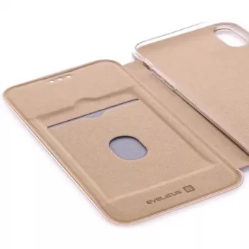 Evelatus Apple iPhone XR knygos tipo dėklas auksinis