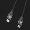 Evelatus spiralinis USB-C į USB-C laidas 1,2 m 60 W PD pintas juodas