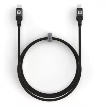 Evelatus spiralinis USB-C į USB-C laidas 1,2 m 60 W PD pintas juodas