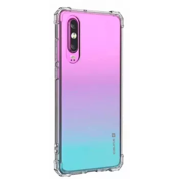 Evelatus Huawei P30 karinės klasės smūgiams atsparus silikoninis dėklas TPU permatomas