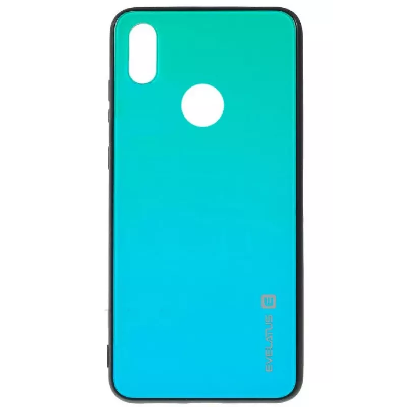 Evelatus Huawei Y7 2019 Gradient Glass Case 6 Lagoon