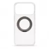 Evelatus hibridinis dėklas su MagSafe ir 360° metaliniu stoveliu, skirtas iPhone 17 Pro Max, permatomas