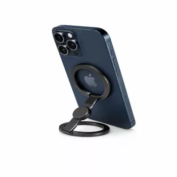 Evelatus Magnetinis telefono metalinis žiedo laikiklis juodas