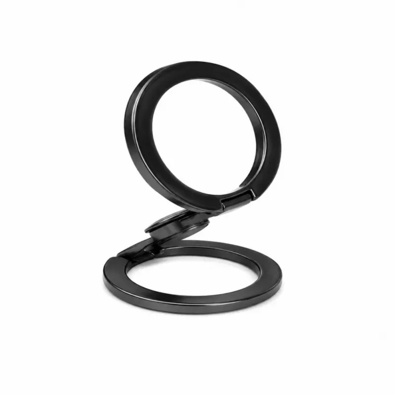 Evelatus Magnetinis telefono metalinis žiedo laikiklis juodas