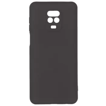 Evelatus Nano Silicone Soft Touch TPU Case, skirtas Xiaomi Redmi Note 9 Pro / Redmi Note 9S - juoda