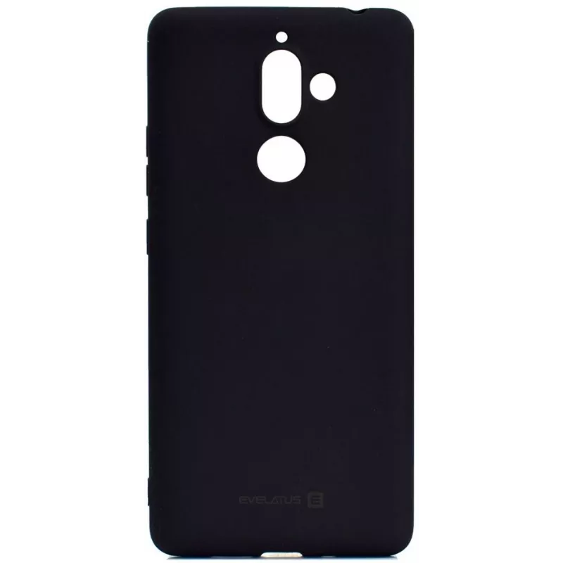 EVELATUS Nokia 7 Plus Nano Silicone Case Soft Touch TPU Black