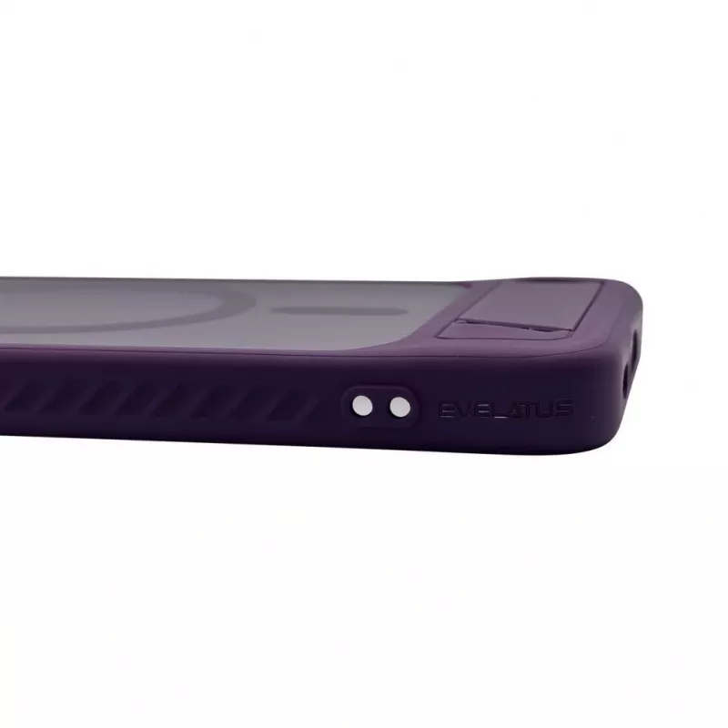 Evelatus guminis MagSafe dėklas su stoveliu, skirtas Samsung Galaxy A37 / A36 - violetinis