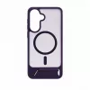 Evelatus guminis MagSafe dėklas su stoveliu, skirtas Samsung Galaxy A37 / A36 - violetinis