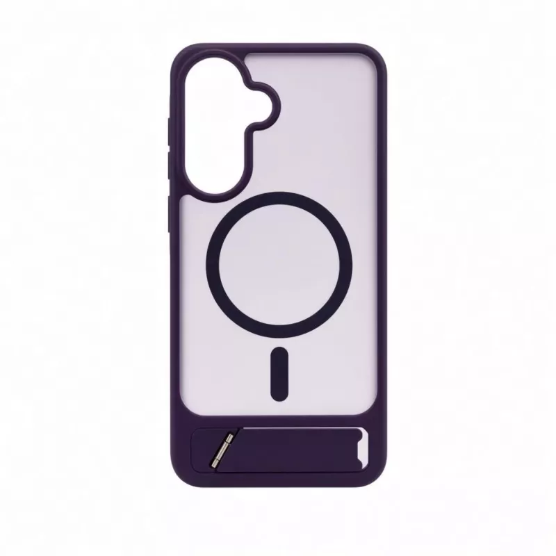 Evelatus guminis MagSafe dėklas su stoveliu, skirtas Samsung Galaxy A37 / A36 - violetinis
