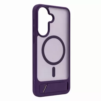 Evelatus guminis MagSafe dėklas su stoveliu, skirtas Samsung Galaxy A37 / A36 - violetinis