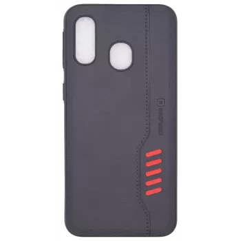 Evelatus Samsung A40 Shooter Black Protective Case with Kickstand
