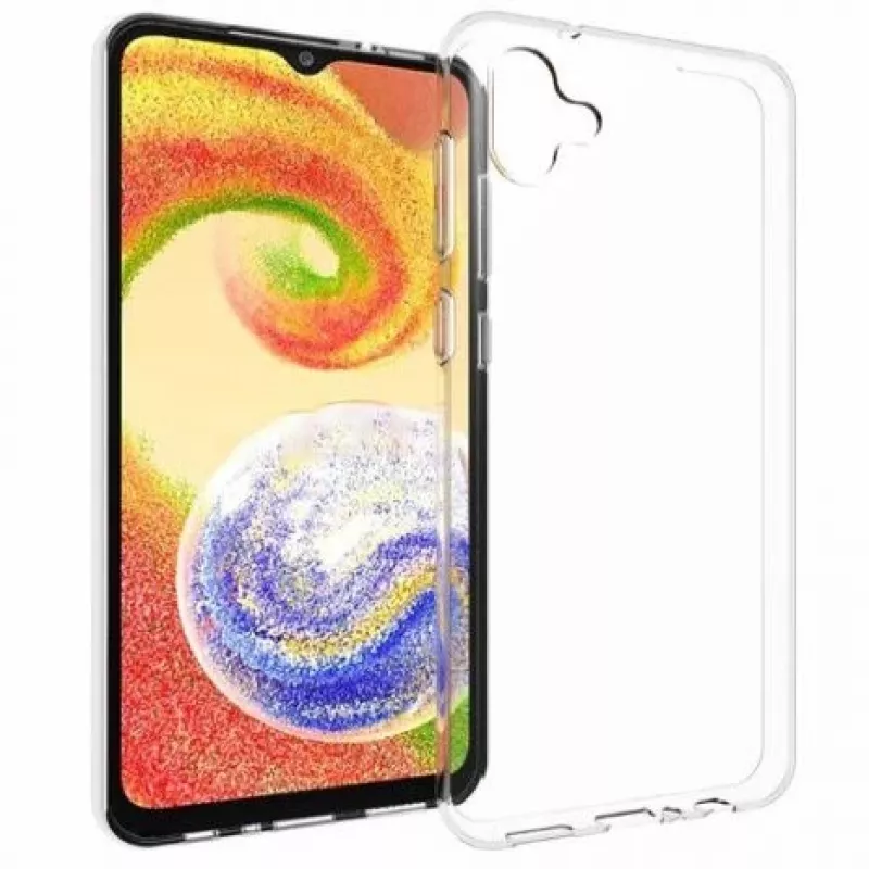 EVELATUS Samsung Galaxy A04E / A04 skaidrus silikoninis dėklas 1,5 mm TPU permatomas
