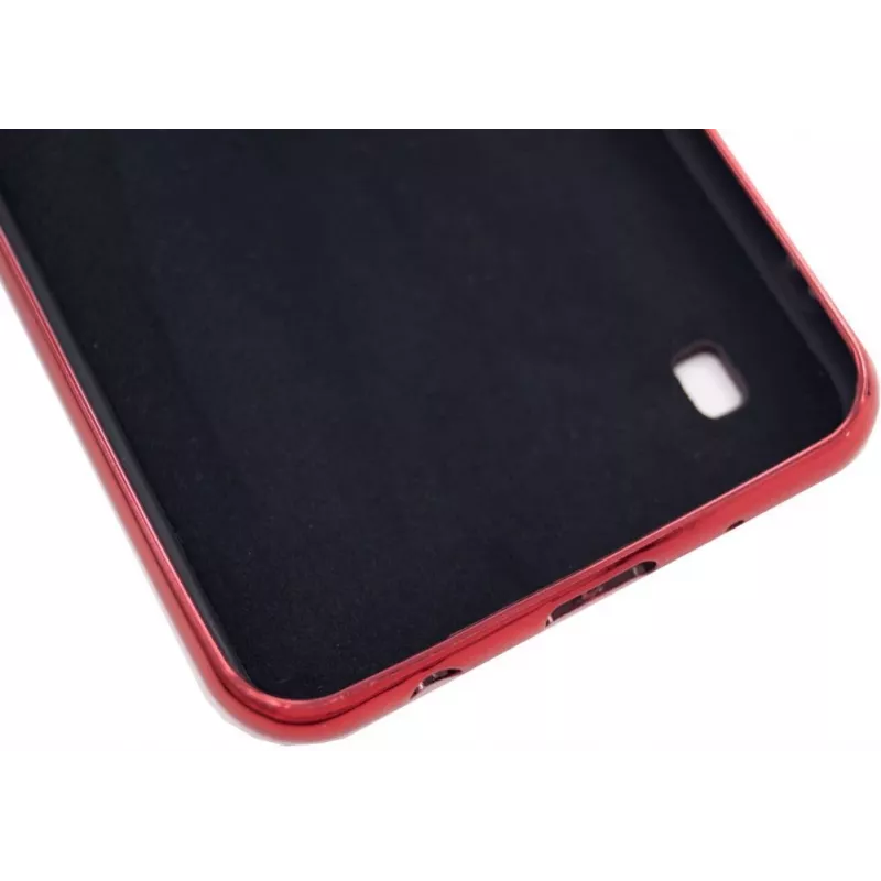Evelatus Samsung Galaxy A10 Water Ripple Full Color Electroplating Tempered Glass Case Red