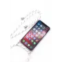 Evelatus Samsung Galaxy A10s dėklas su virvele, baltomis juostelėmis, permatomas
