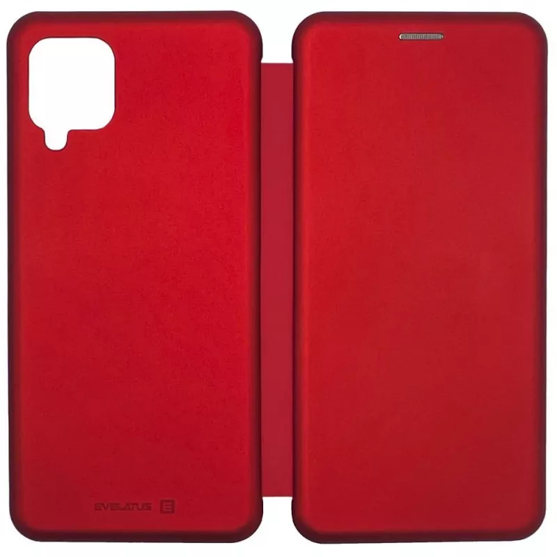 Evelatus Samsung Galaxy A12/M12 knygos tipo dėklas raudonas