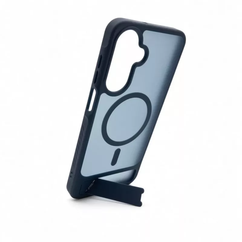 Evelatus Samsung Galaxy A17 4G / A17 5G guminis dėklas su MagSafe ir atrama, tamsiai mėlynas