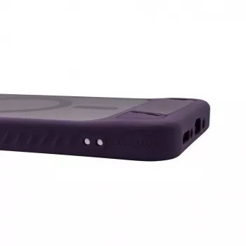 Evelatus Samsung Galaxy A17 4G / A17 5G guminis dėklas su MagSafe ir stoveliu, violetinis