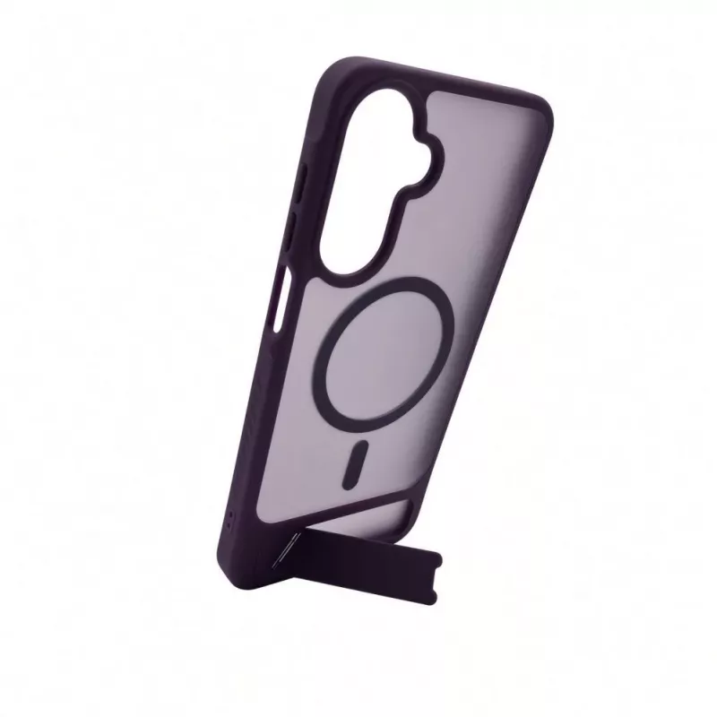 Evelatus Samsung Galaxy A17 4G / A17 5G guminis dėklas su MagSafe ir stoveliu, violetinis