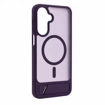 Evelatus Samsung Galaxy A17 4G / A17 5G guminis dėklas su MagSafe ir stoveliu, violetinis