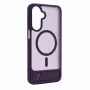 Evelatus Samsung Galaxy A17 4G / A17 5G guminis dėklas su MagSafe ir stoveliu, violetinis